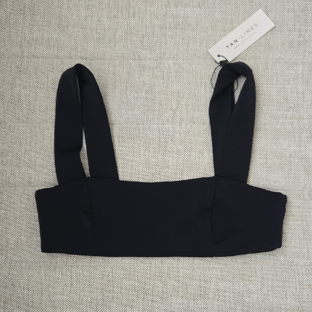 Tan+ Lines Black Swim Top